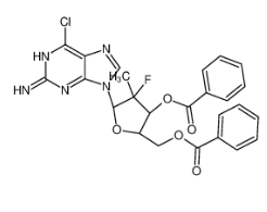6-氯-9-[(2R)-3,5-二-O-苯甲?；?2-脫氧-2-氟-2-甲基-beta-D-赤式五呋喃糖基]-9H-嘌呤-2-胺|1199809-26-1	 
