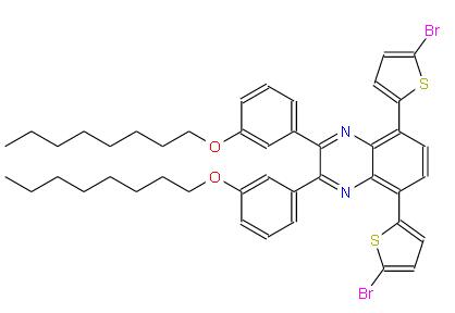 5，8-雙（5-溴-2-噻吩基）-2，3-雙[3-（辛氧基）苯基]-喹喔啉 | 1100761-34-9 