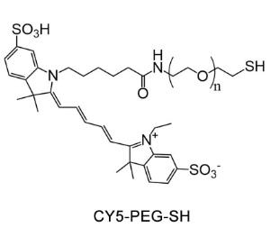 CY5-聚乙二醇巰基，CY5-PEG巰基Cyanine5-PEG-Thiol, CY5-PEG-SH 