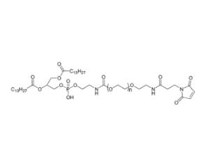 十四酰磷脂酰乙醇胺PEG馬來酰亞胺DMPE-PEG-Maleimide, DMPE-PEG-MAL；十四酰磷脂酰乙醇胺聚乙二醇馬來酰亞胺 
