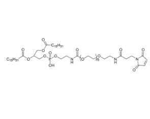 二棕櫚酰磷脂酰乙酰胺PEG馬來酰亞胺DPPE-PEG-Maleimide, DPPE-PEG-MAL；二棕櫚酰磷脂酰乙酰胺聚乙二醇馬來酰亞胺 