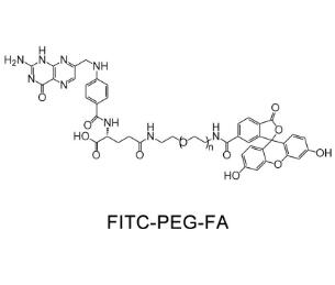熒光素PEG葉酸FITC-PEG-Folic acid，F(xiàn)ITC-PEG-FA,熒光素聚乙二醇葉酸 